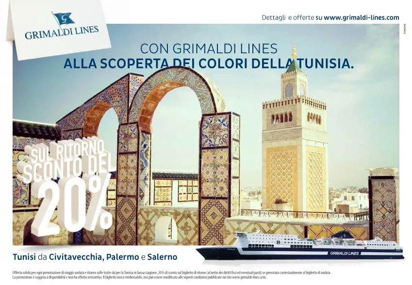 agenzia pubblicita napoli annuncio grimaldi tunisia 2015