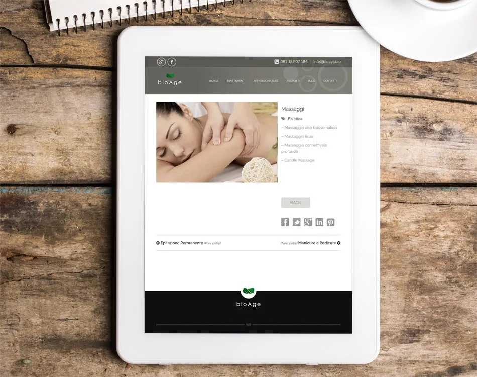 creazione siti responsivi tablet bioage